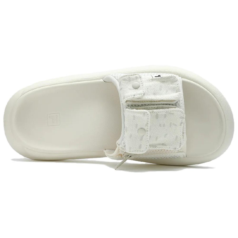 FILA FUSION ZIP UP Abrasion Resistant Slide Slippers Women's White Black