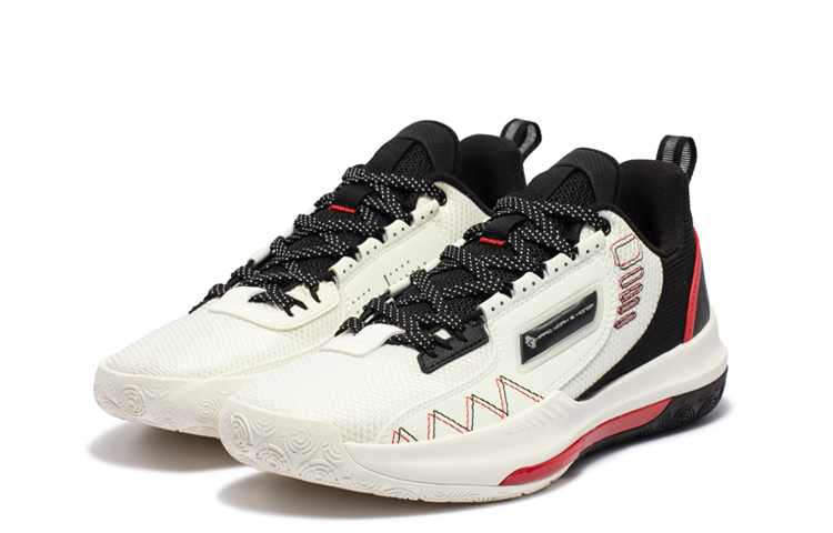 361° DVD Team Cushioning Anti-Slip And Wear-Resistant Low-Top Basketball Shoes Men's White Red