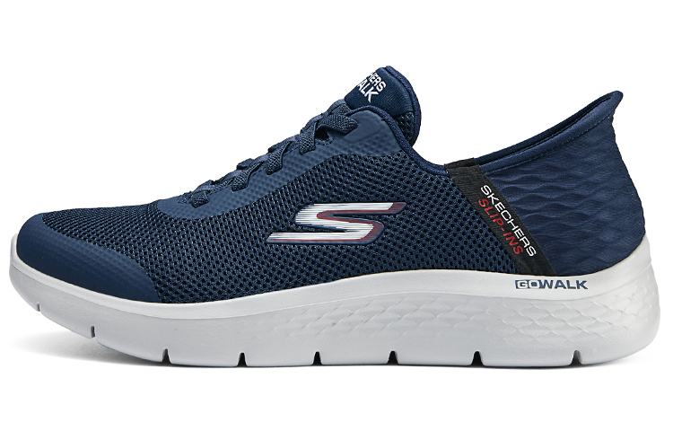 Skechers Go Walk Fle Cushioning Wear-Resistant Low-Top Running Shoes Men's Blue