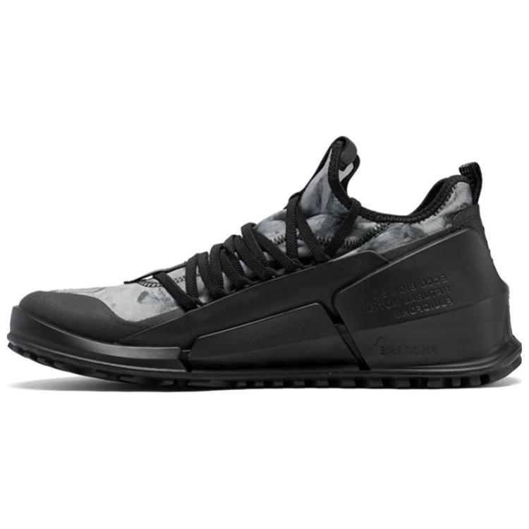 Ecco Striding 2.0 Series Breathable Low-Top Sports Casual Shoes Men's Black Gray Color