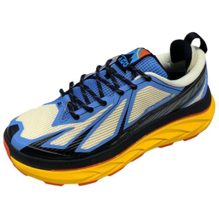 Anta Cushioning Wear-Resistant Low-Top Running Shoes Men's Blue Black Yellow