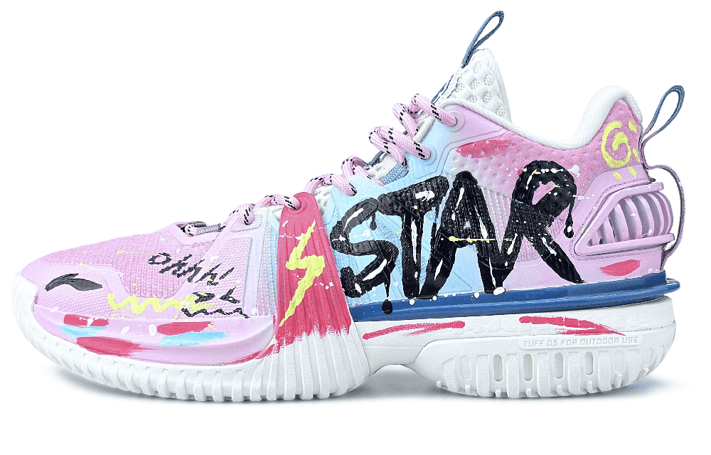 LiNing Storm 2024 Slip Resistant, Abrasion Resistant, Rebound Resistant Low Top Basketball Shoes Men's Pink