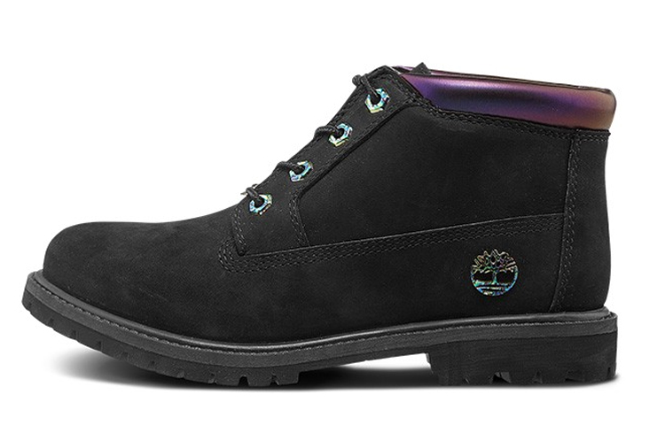 Timberland Nellie 6 Inch Iridescent Waterproof Chukka Boots 'Black Nubuck' Women's
