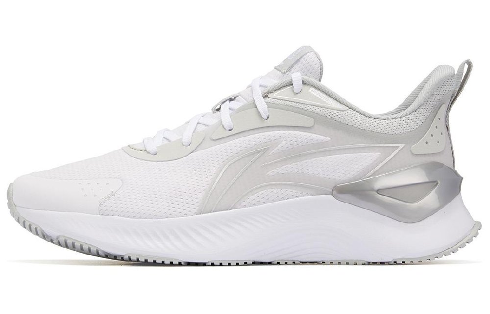 LiNing YueYing 3.0 Cushioning Abrasion Resistant Breathable Low Top Sprint Running Shoes Men's White Gray