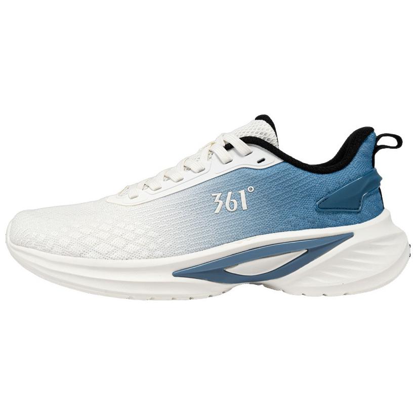 361° Cushioning Anti-Slip And Wear-Resistant Low-Top Running Shoes Men's White Blue