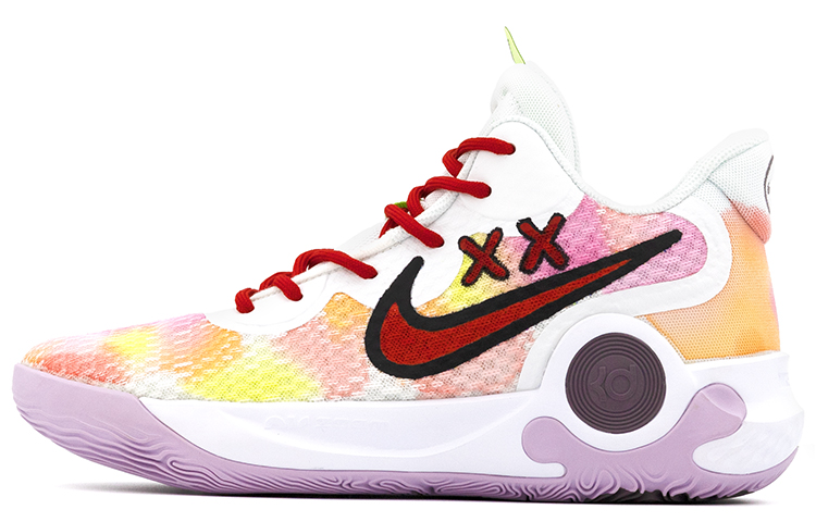 Nike KD Trey 5 IX Mid-Top Vintage Basketball Shoes Unisex White Purple