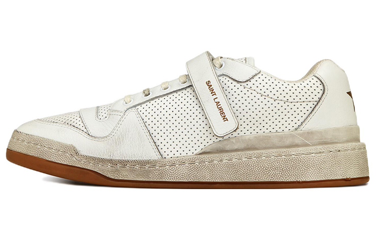 SAINT LAURENT SL24 Low Top Stylish Skateboarding Shoes Men's White