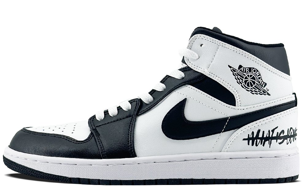 JORDAN Air JORDAN 1 Vintage Basketball Shoes Men High-Top Black White