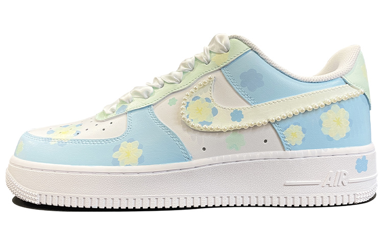 Nike Air Force 1 Skateboard Shoes Men Low-Top White/Blue/Green