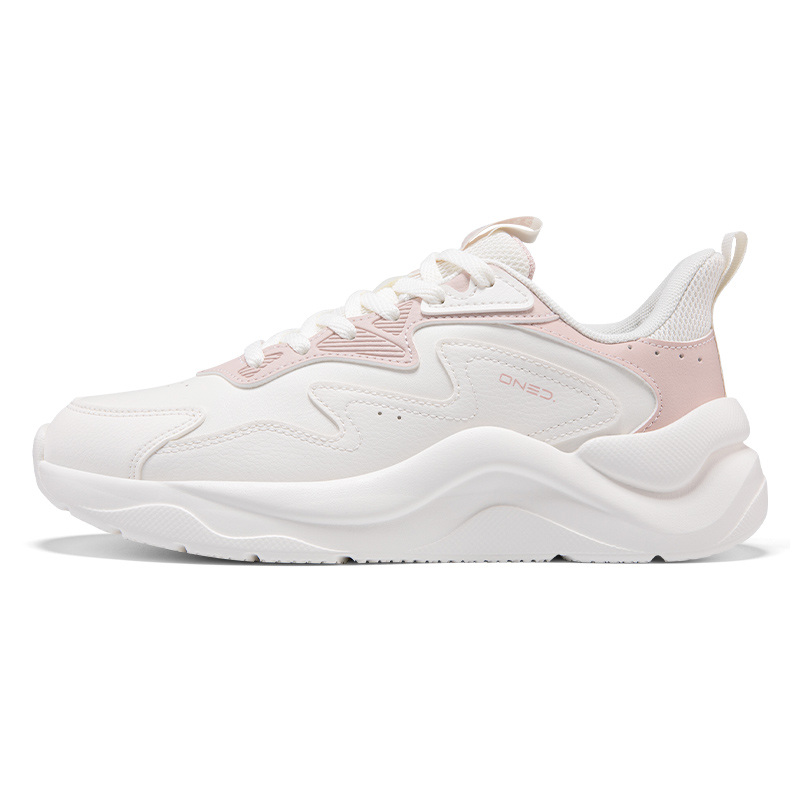 361° Cushioned Slip-Resistant Low-Top Casual Shoes Women's White Pink