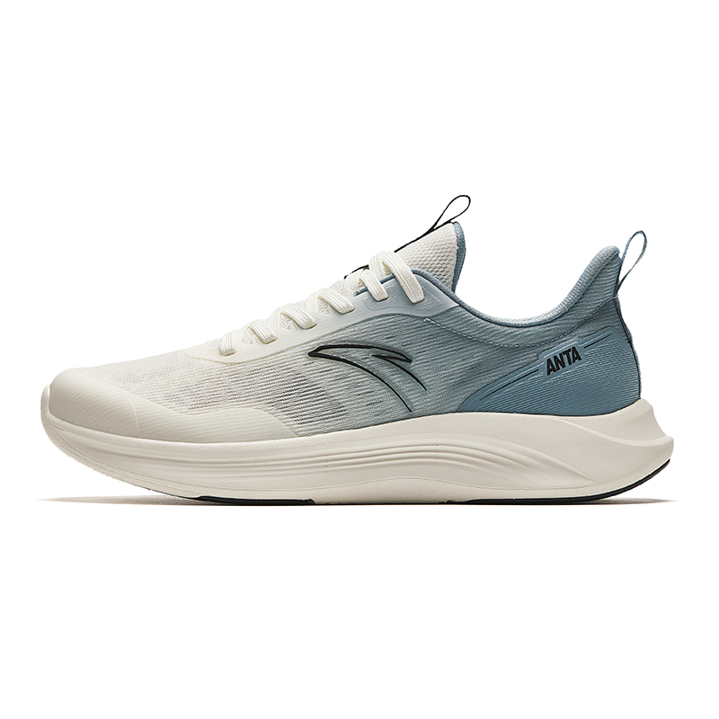 Anta Anti-Slip Wear-Resistant Breathable Lightweight Low-Top Running Shoes Men's White Gray