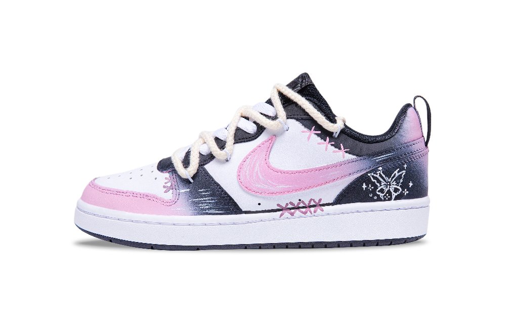 Nike Court Borough Skateboard Shoes Women's Low-Top Ink Powder