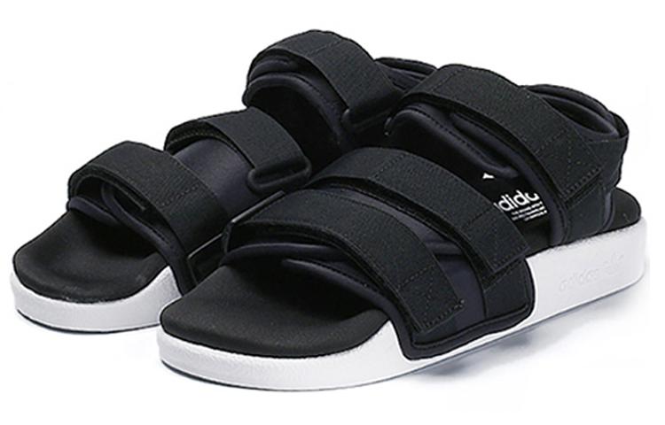 Adidas Adilette Sandal Beach Sports White Sandals 'Black White' Women's купить в интернет-магазине Yoocart с быстрой доставкой по России.