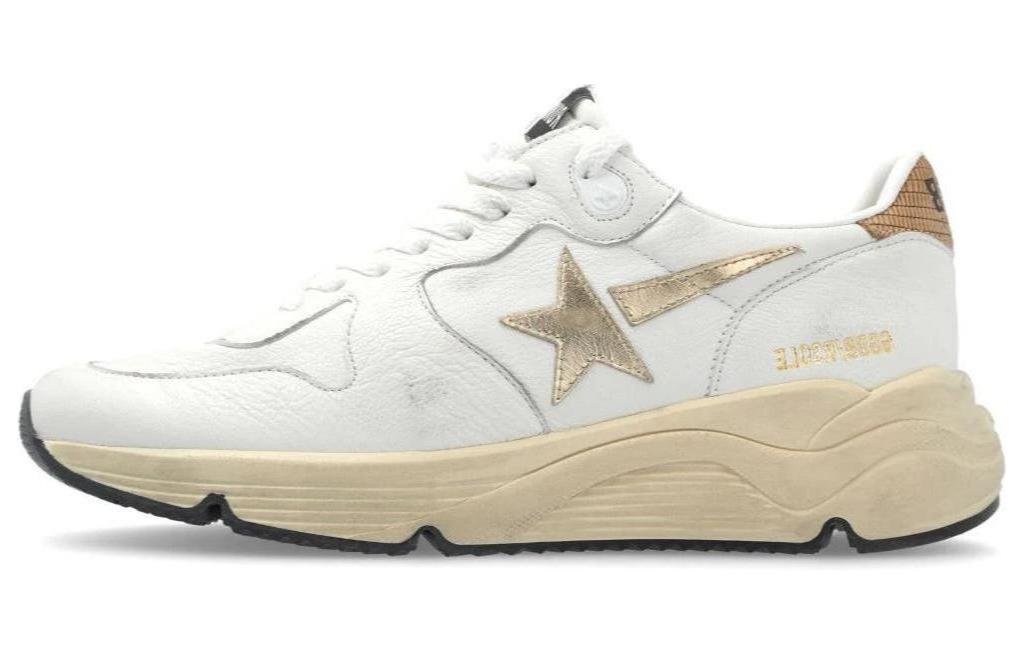 Golden Goose Running Sole White Gold Women's