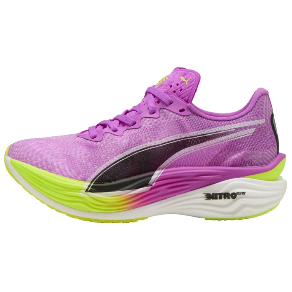 PUMA Deviate NITRO Elite 3 Anti Slip Wear Resistant Low Top Casual Running Shoes Women's Purple Yellow