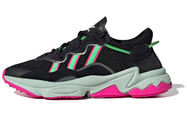 Adidas Originals Ozweego Black Shock Lime Pink Women's