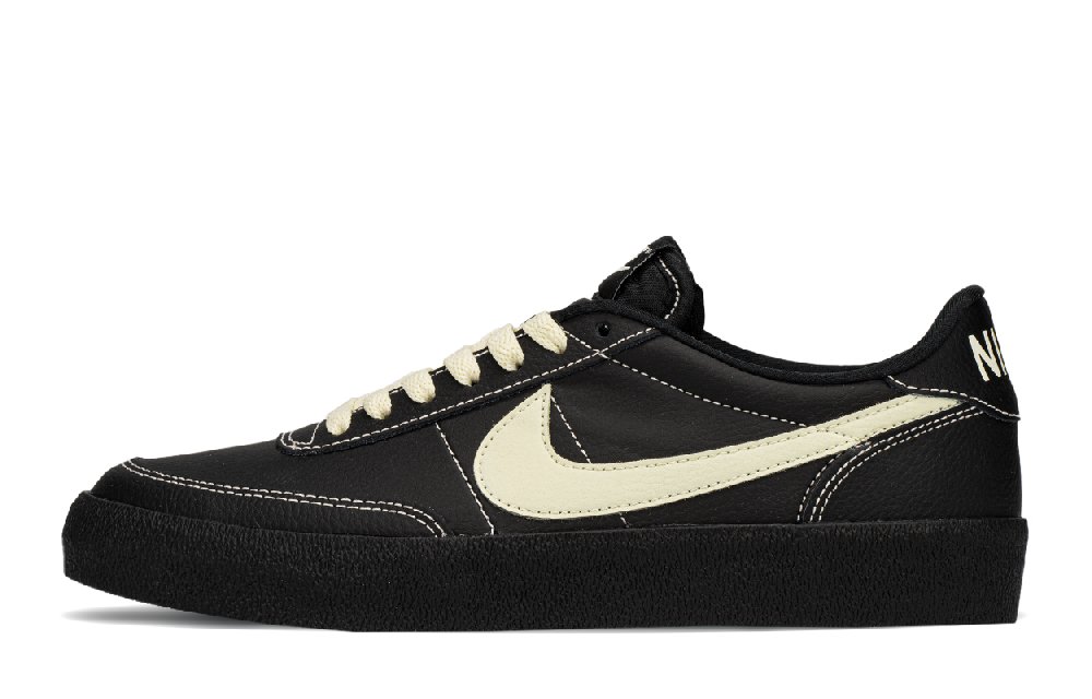 Nike Killshot Anti-Slip And Wear-Resistant Lightweight Height Increasing Low-Top Skateboard Shoes Unisex Black Beige