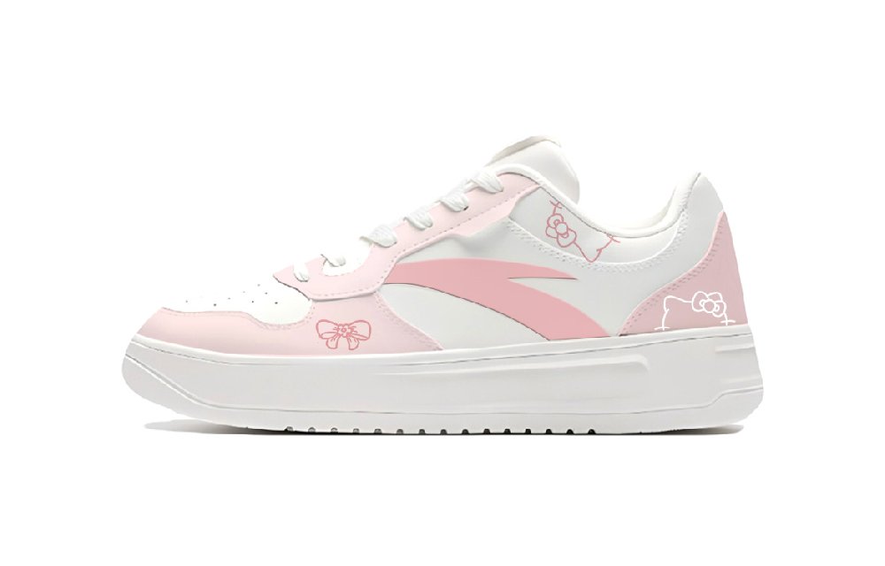 Anta Relaxed Abrasion Resistant Coverage Low Top Skateboard Shoes Unisex Pink