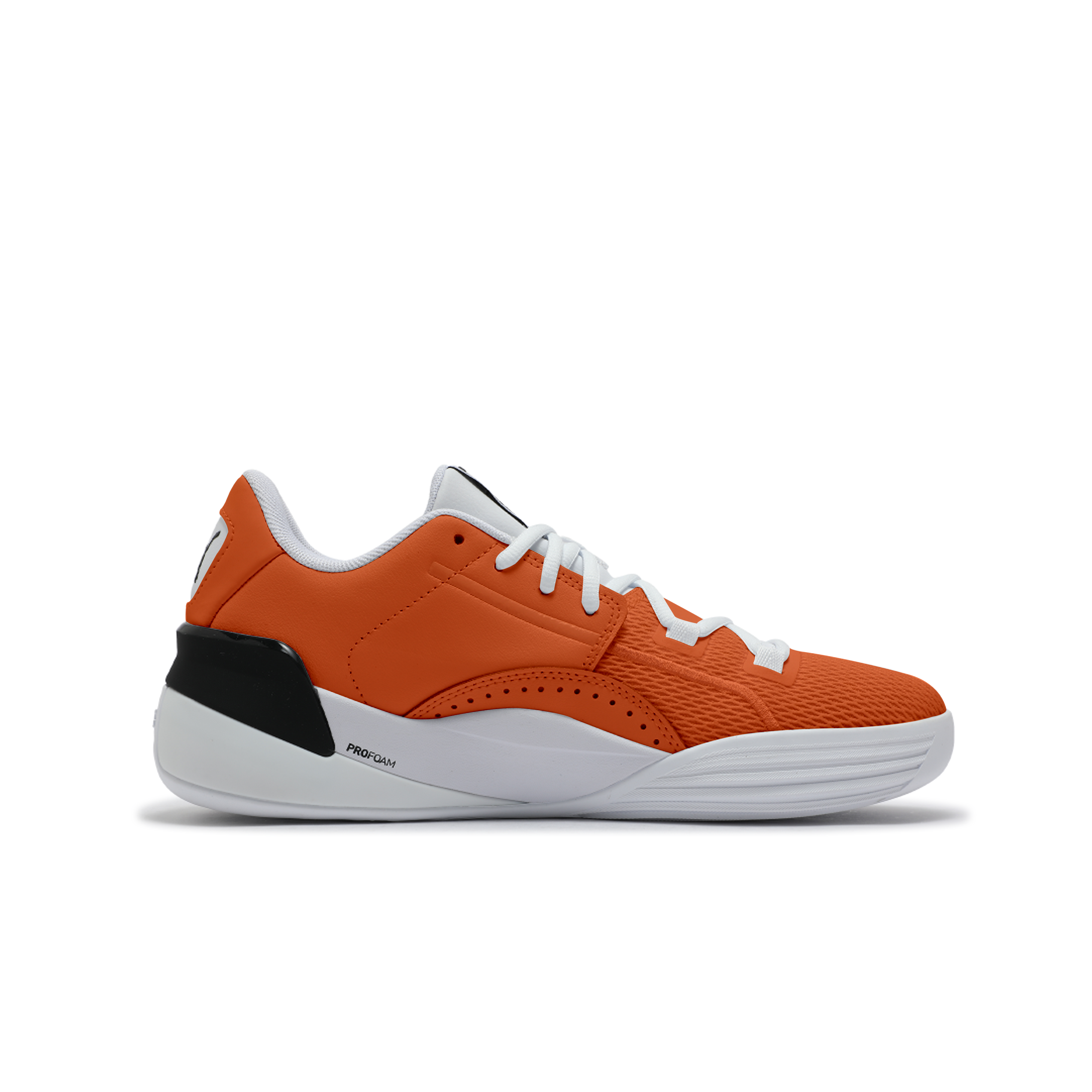 PUMA Clyde Hardwood Team Abrasion Resistant Low top Basketball Shoes Unisex Orange