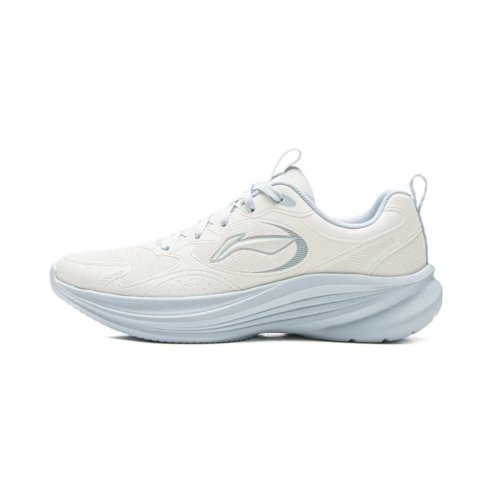 LiNing Light Breeze V2 Cushioning Rebound Breathable Low top Casual Running Shoes Women's Ivory Frost Blue