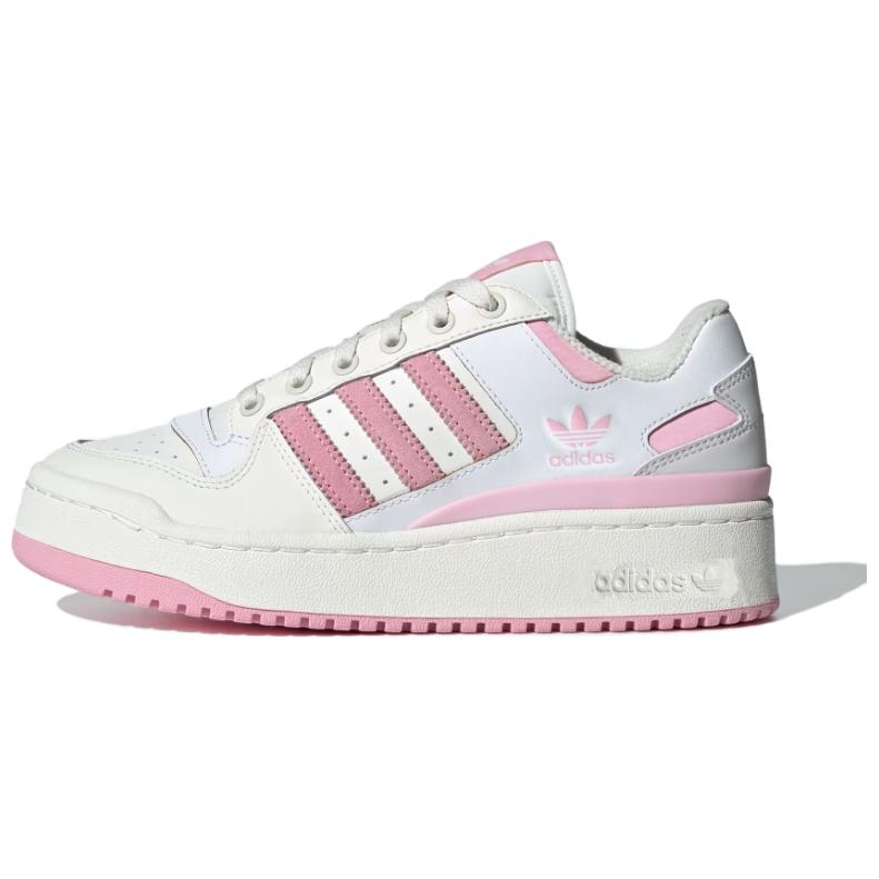 Adidas Originals FORUM BOLD STRIPES Low-Top Skateboard Shoes Women's White Pink