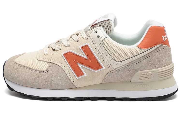 New Balance 574 Calm Taupe Orange Women's