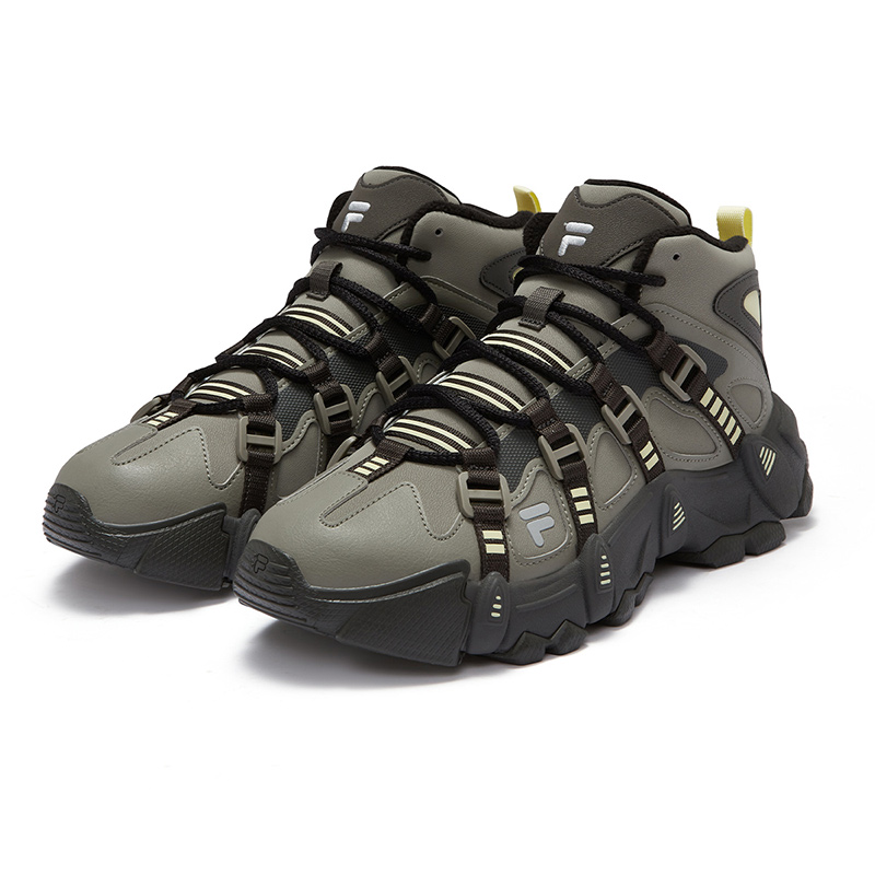 FILA FUSION EXOCET Mid Top Casual Shoes Men's Green Gray купить в интернет-магазине Yoocart с быстрой доставкой по России.
