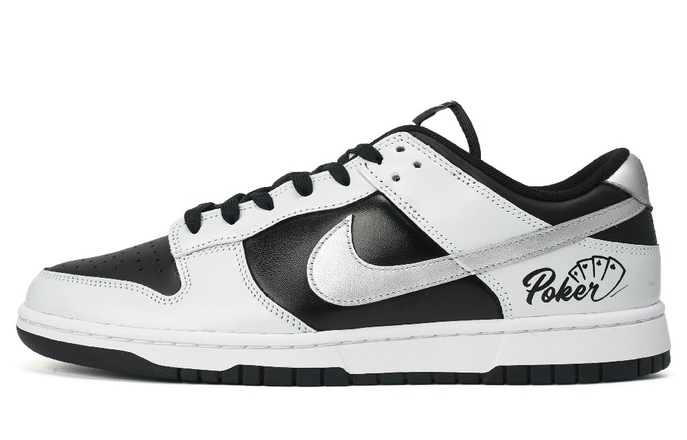 Nike Dunk Anti-Slip And Wear-Resistant Lightweight Low-Top Skateboard Shoes Unisex Black White Gray