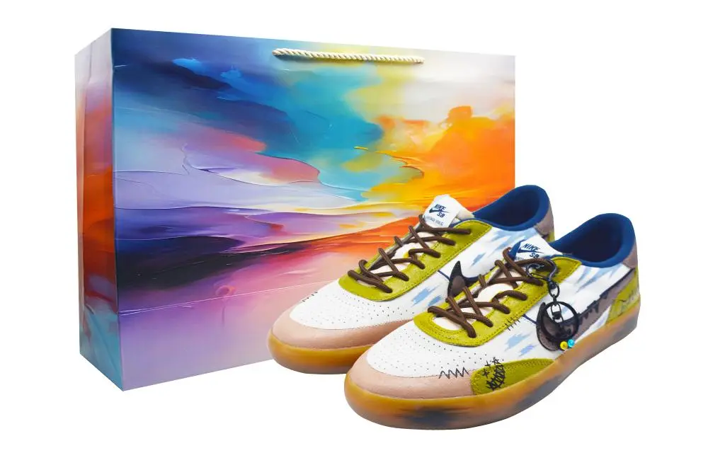 Nike Sb Heritage Vulc Mixed Order Rhapsody Low top Skateboard Shoes Unisex Green