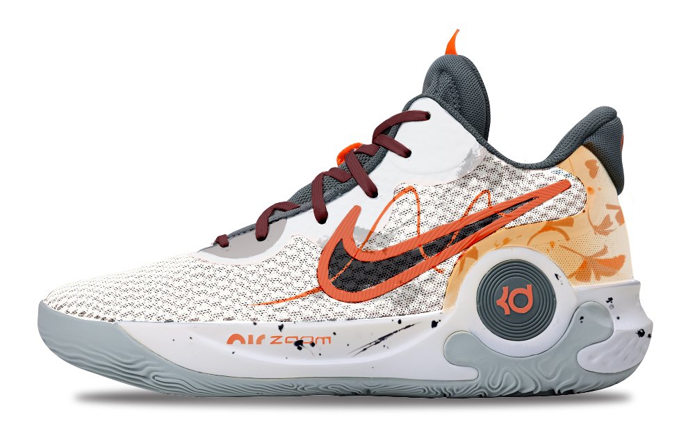 Nike KD Trey 5 IX Wear-Resistant Low-Top Basketball Shoes Unisex Orange Red