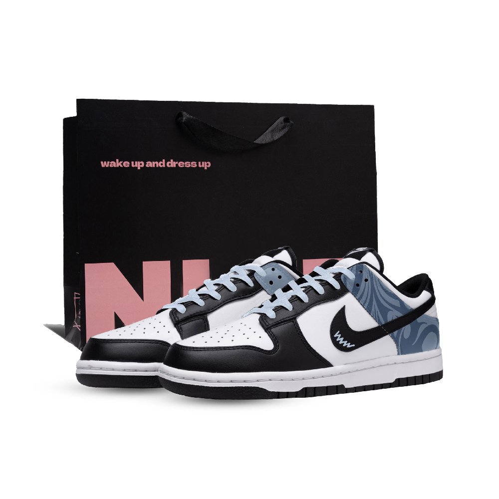 Nike Dunk Ink Blue Tone Cushioning, Wear Resistant Low Top Skateboard Shoes Unisex Sky Blue