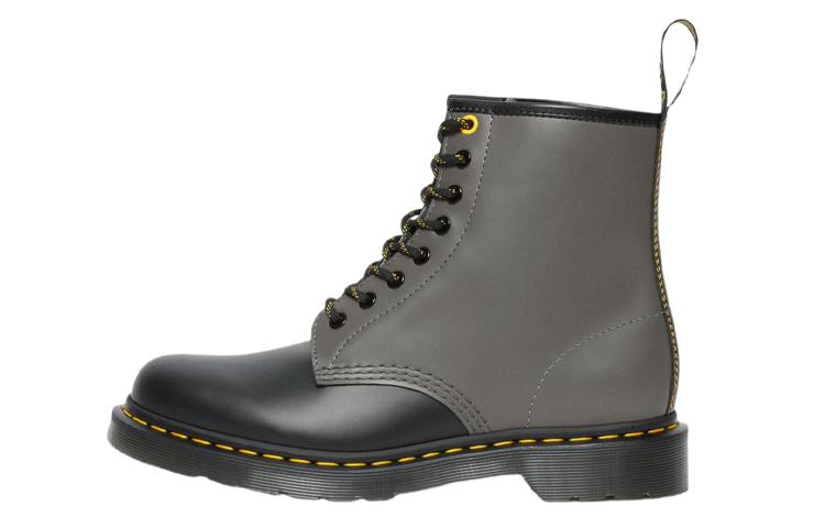 Dr. Martens 1460 Smooth Clash Leather Lace Up Boots 'Grey Black'