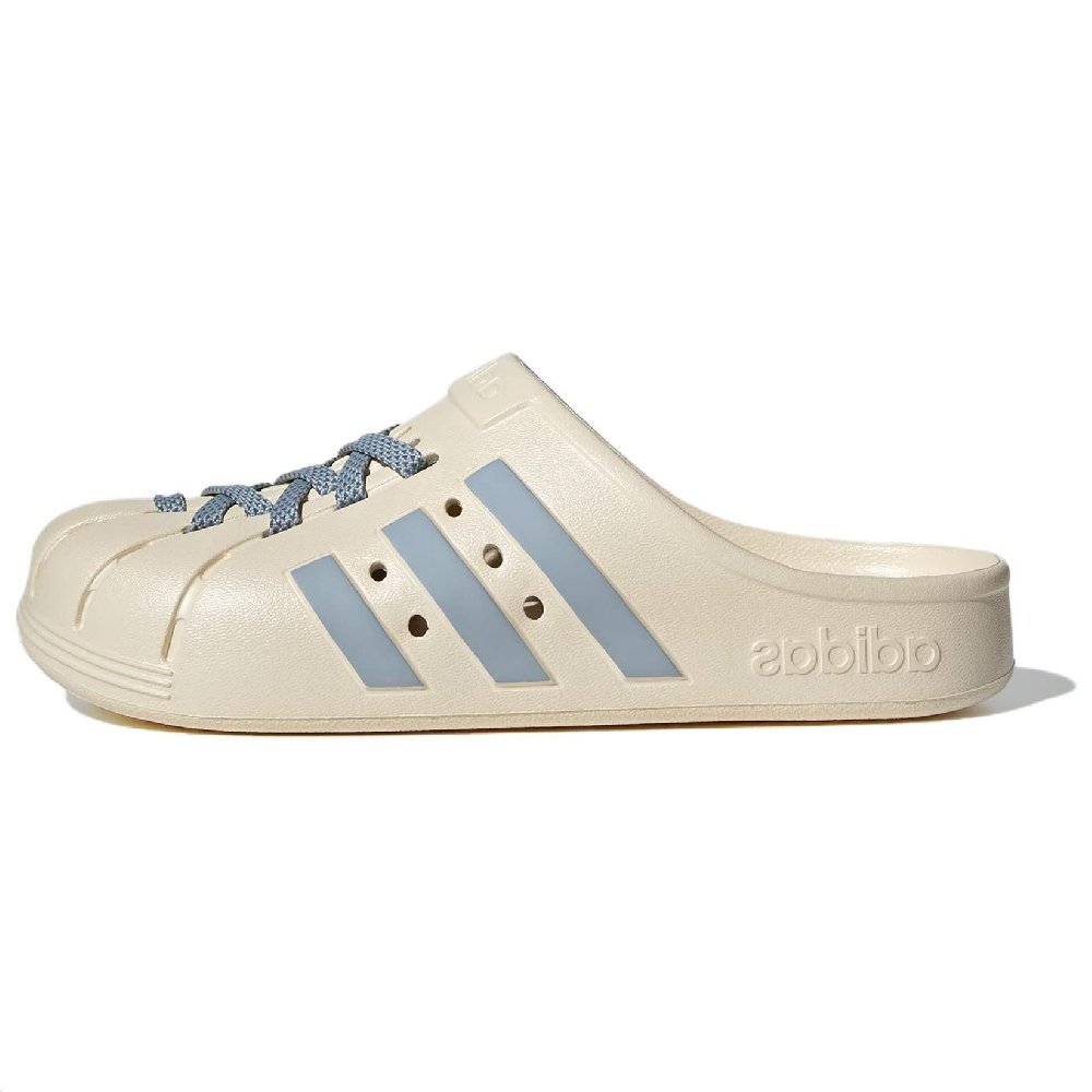 Adidas ADILETTE CLOGS Wrap-toe Slippers Unisex Beige White Blue