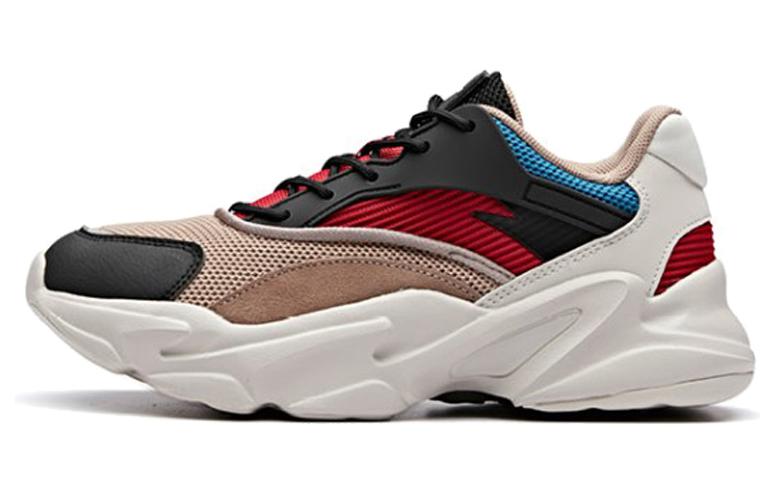 Anta Life Collection Anti-Slip Wear-Resistant Low-Top Chunky Sneakers Men's Linen Gray