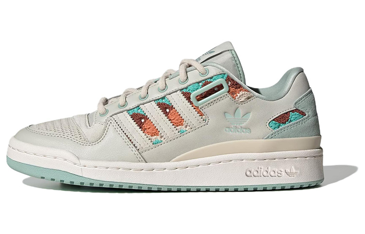 Adidas Forum Low Shoes Grey White Light Blue Women's