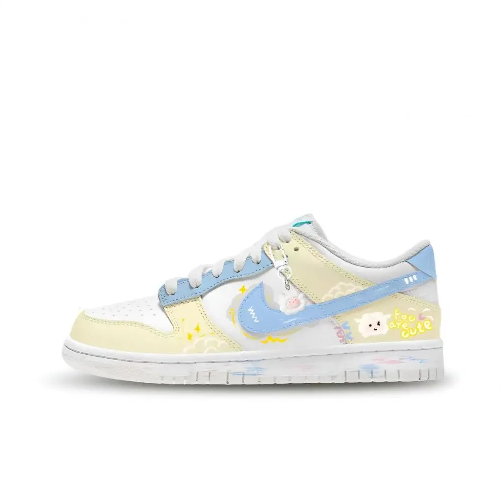 Nike Dunk GS Abrasion Resistant Low top Skateboard Shoes, Women's Women's GS