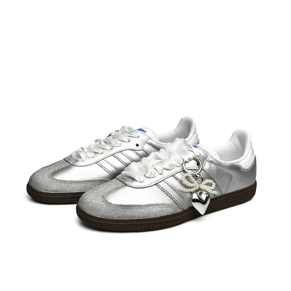 Adidas Originals SAMBA OG Low Top Skateboard Shoes Unisex Silver