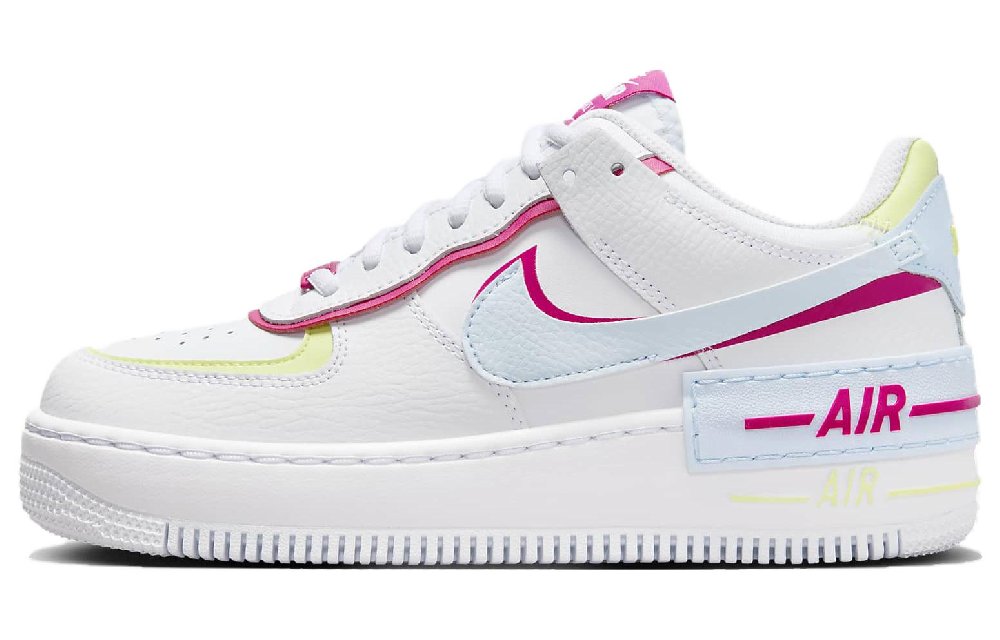 Nike Air Force 1 Shadow White Blue Tint Fireberry Women's