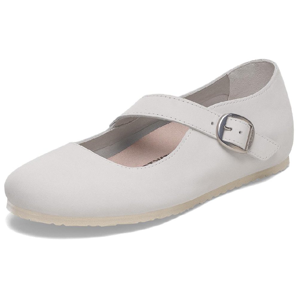 Birkenstock Tracy Flat Mary Jane Shoes Women's White Narrow