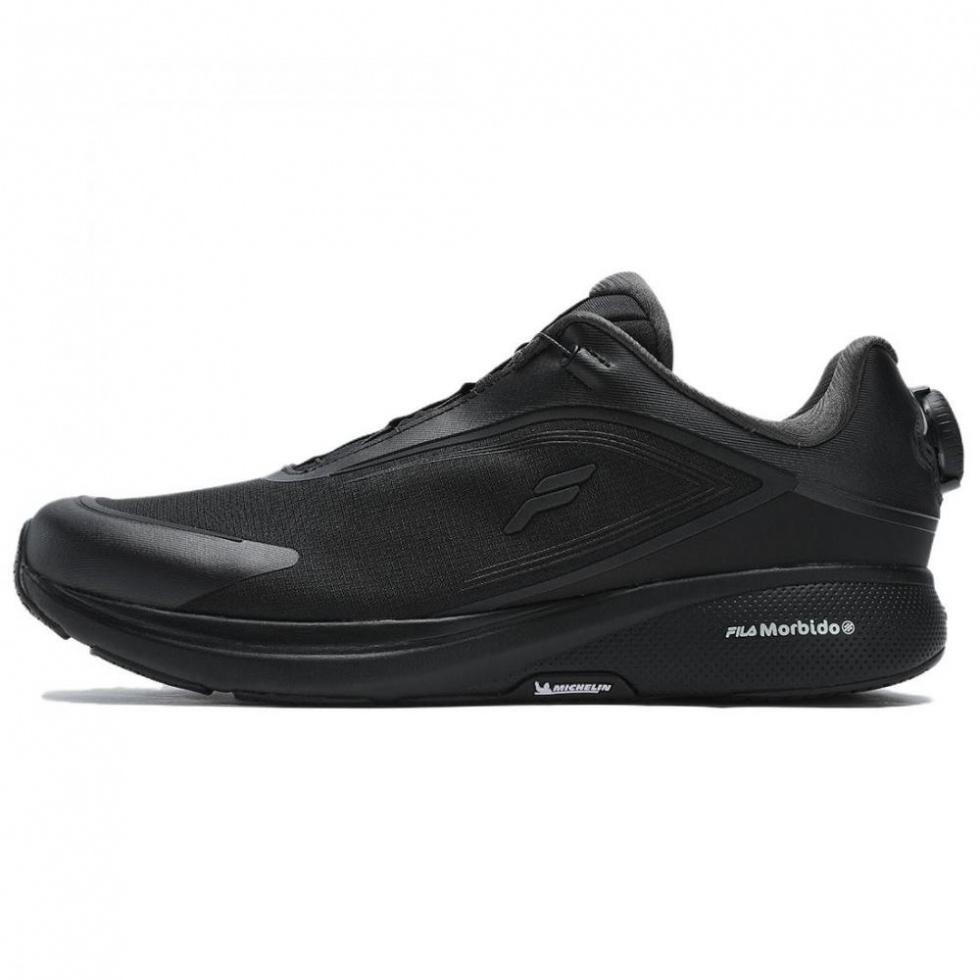 FILA BOA Anti-Slip Wear-Resistant Low-Top Running Shoes Men's Black