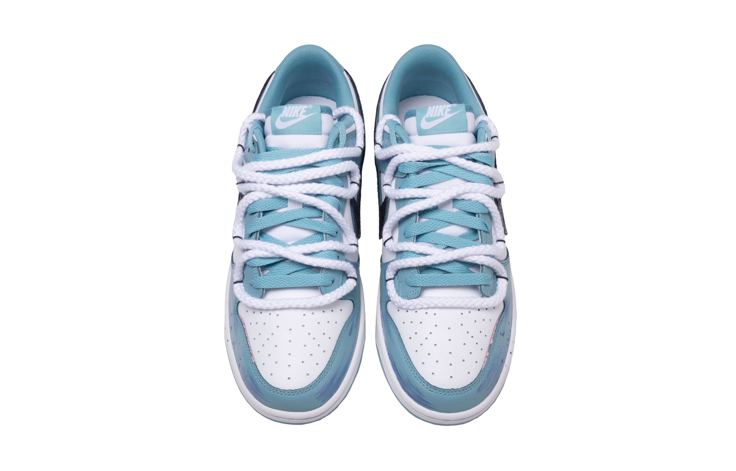 Nike Dunk Azure Blue Abrasion Resistant Low top Skateboard Shoes Unisex Green White купить в интернет-магазине Yoocart с быстрой доставкой по России.