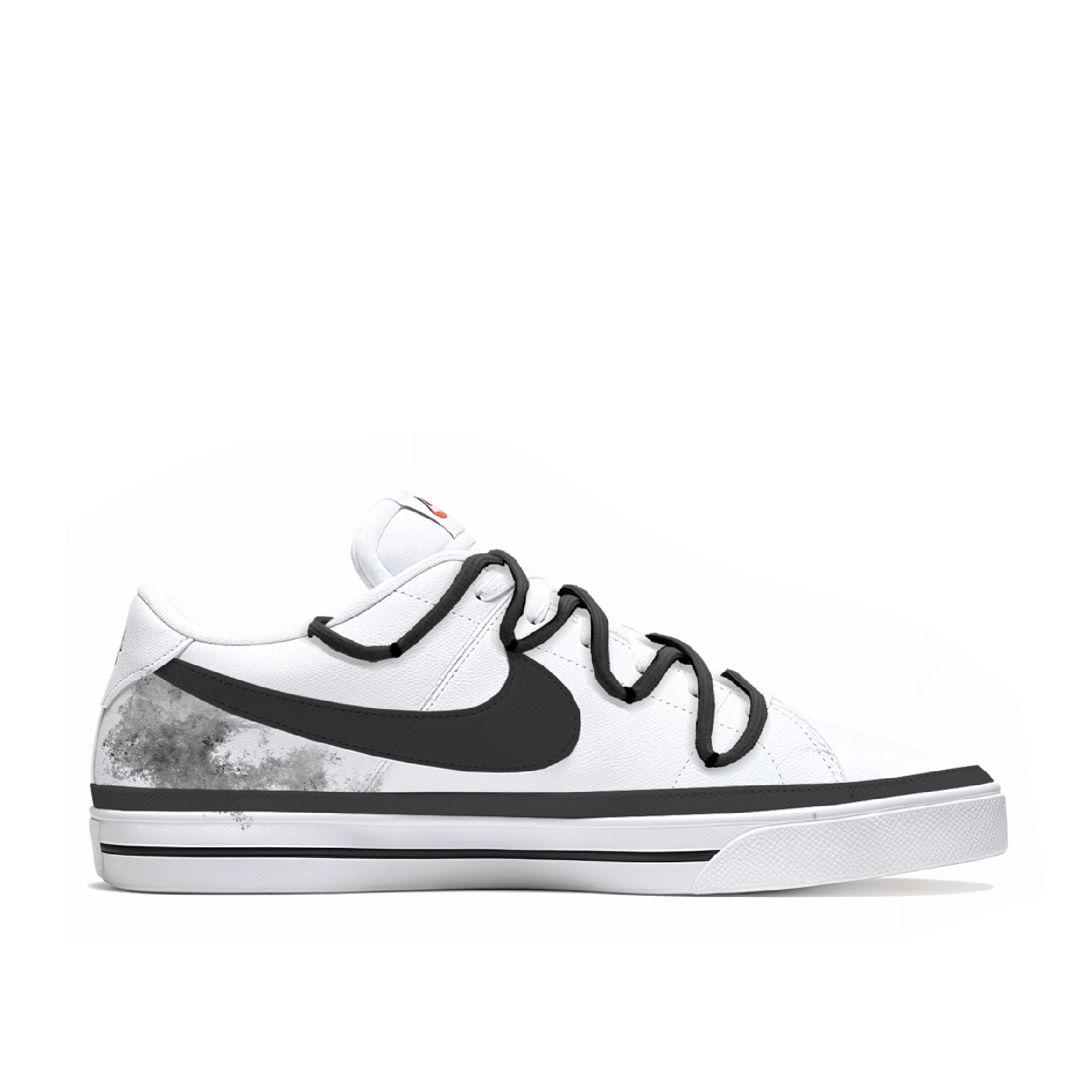Nike Court Legacy Abrasion Resistant Low top Skateboard Shoes Unisex Black White