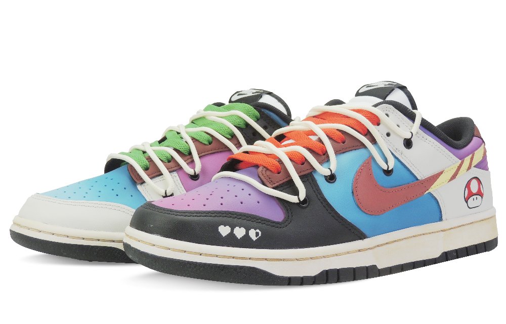 Nike Dunk Children's Return Super Mario Mandarin Duck Low-Top Skateboard Shoes Men's Black Purple