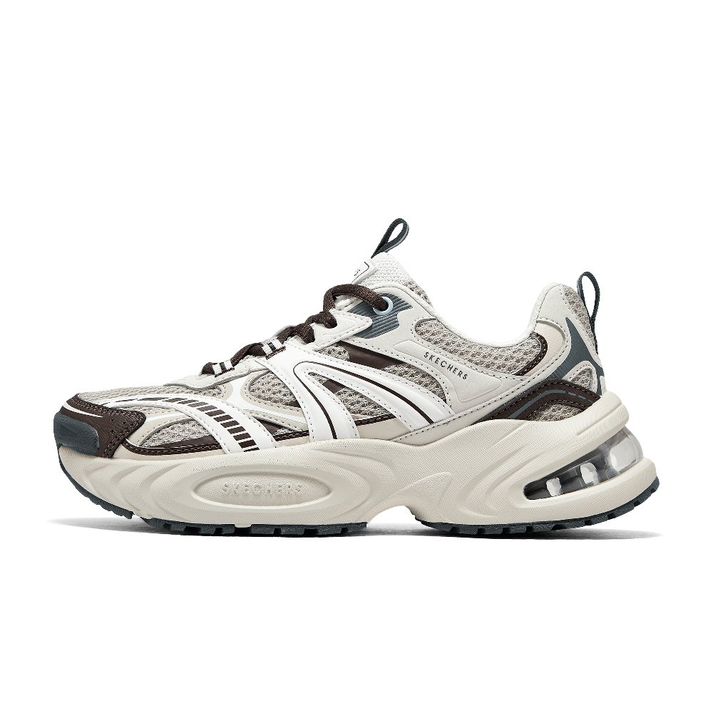 Skechers Durable Cushioning Low-Top Chunky Sneakers Women's Light Gray