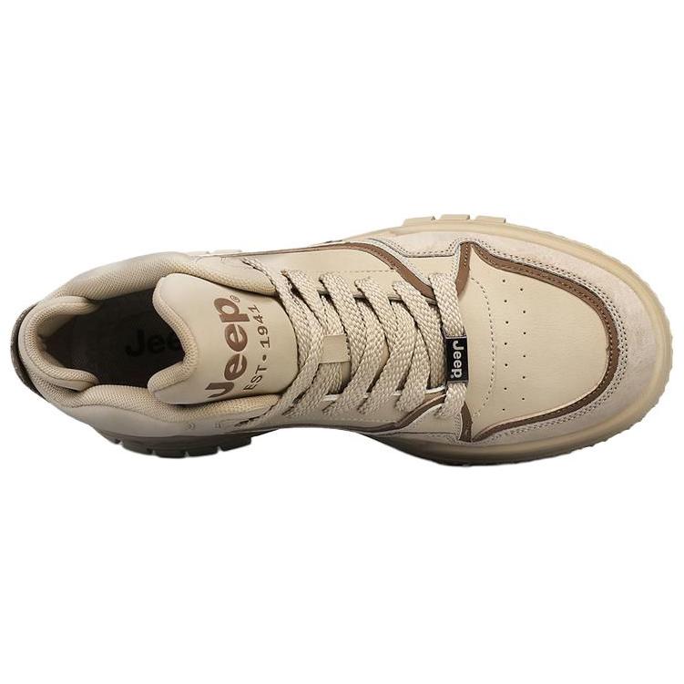Jeep Abrasion Resistant Slip Resistant High top Skateboard Shoes Men's Beige купить в интернет-магазине Yoocart с быстрой доставкой по России.