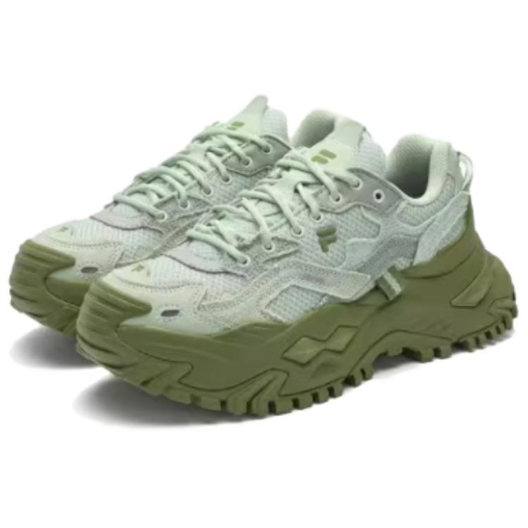 FILA FUSION BIANCO Hard Candy Low Top Chunky Sneakers Women's Mist Gray Green