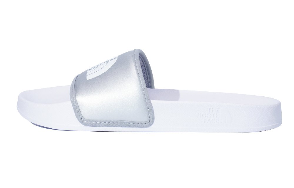 THE NORTH FACE Base Camp Slide 3 Foam Sole EVA Slip Resistant Abrasion Resistant Casual Slippers Women's Silver White