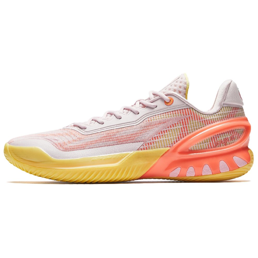 Anta Zap 3 Cushioning, Wear Resistant Low Top Front Fork Carbon Plate Basketball Shoes Men's Pink Orange