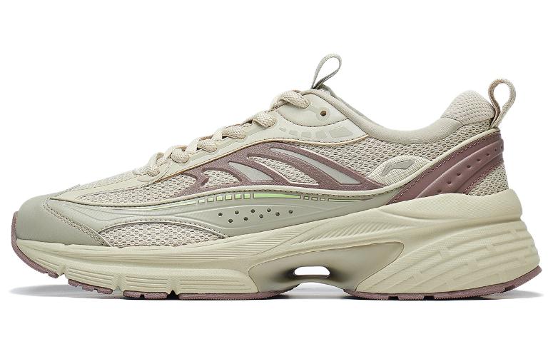 LiNing Comet LITE LITE Anti-Slip And Wear-Resistant Breathable Low-Top Casual Shoes Men's Beige