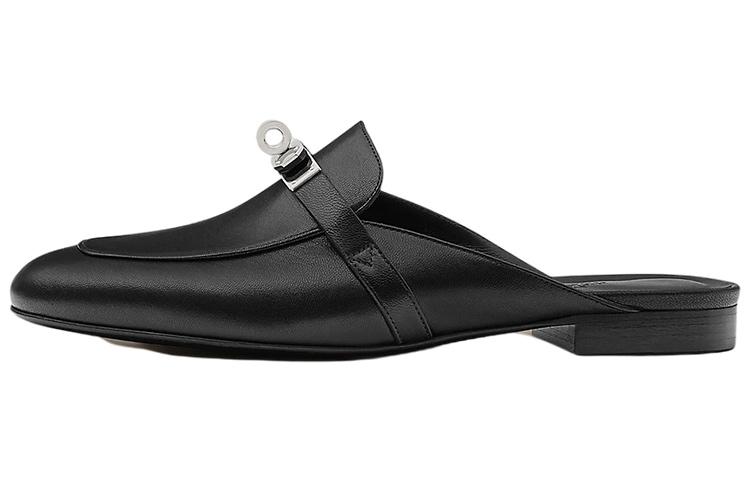 HERMES Oz Closed Toe Slippers Women's Black